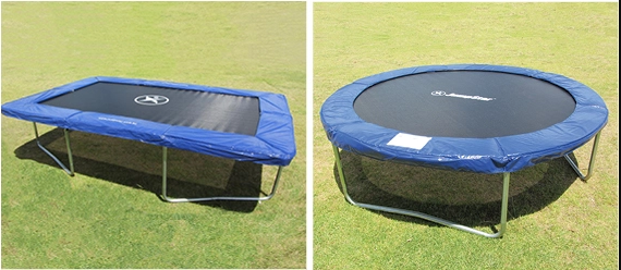 Round  Vs Rectangular Trampoline